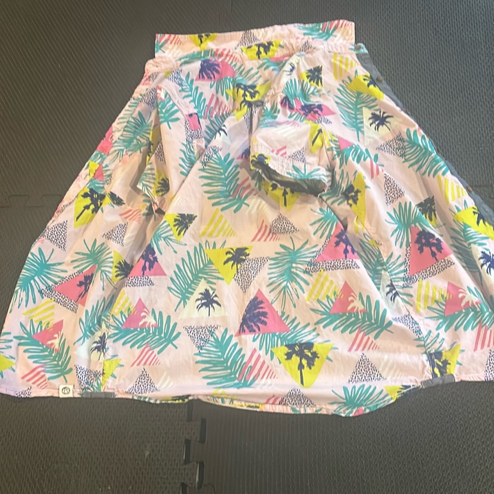 Pink tropical button up shirt size adult small